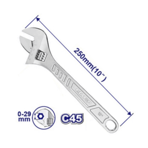 LLAVE AJUSTABLE Cromada 10" *EMTOP// ET-EAWH131022