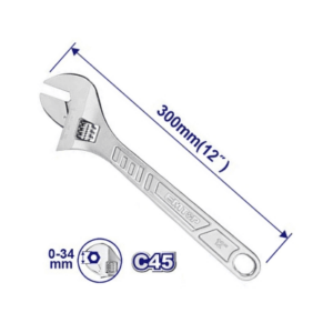 LLAVE AJUSTABLE Cromada 12" *EMTOP// ET-EAWH131222