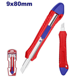 CUTTER PLAST. C/GUIA MET. 9mm *EMTOP// ET-ESNK09101