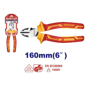 Alicate 1000V. corte oblicuo 160mm IND. Cr-v *EMTOP// ET-EPLRD0631
