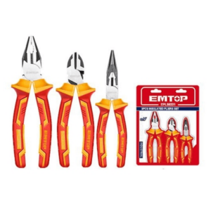 Alicate 1000V. -Set pinzas y alicate 3 pzs. *EMTOP// ET-EPLS0331