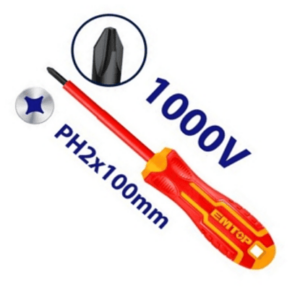 Destornillador 1000V -PH 2x100 *EMTOP// ET-ESDRJPH2100