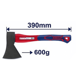 HACHA Mango Fibra 600grs c/corto*EMTOP// ET-EHAMAX0600