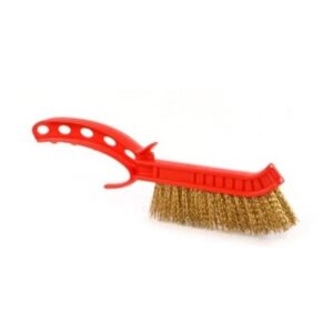 CEPILLO ACERO Rizado 10" C/Mango Plastico Curvo "Bananita" CALABRO