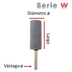 PUNTA MONTADA Gris "W-154" ( 5 Ø x 13 Lgo.) Vast. Ø 1/8
