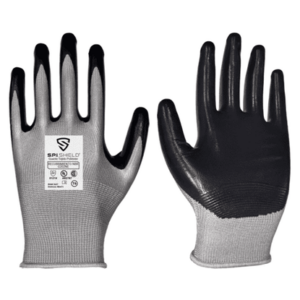 Guante Nitrilo-Negro en Palma S/Cost. Alg. GrisT 6 *